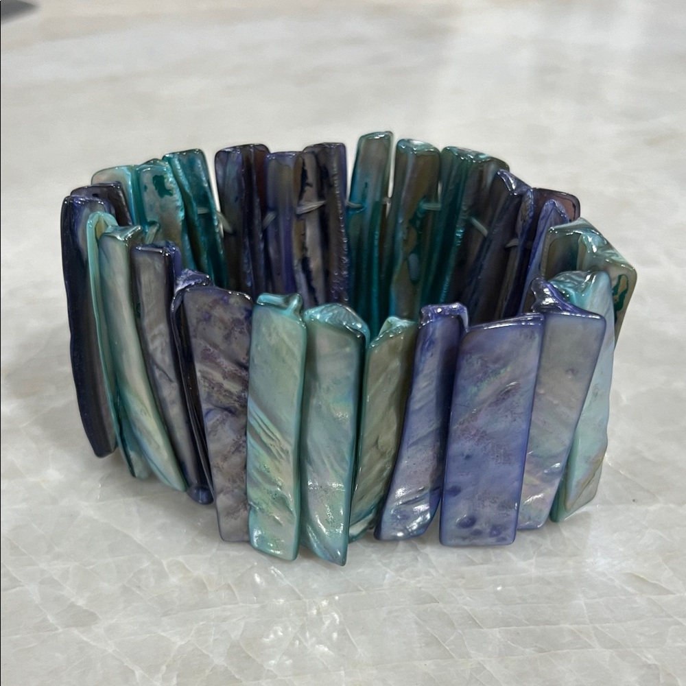 Multicolor Blue Shell Bracelet